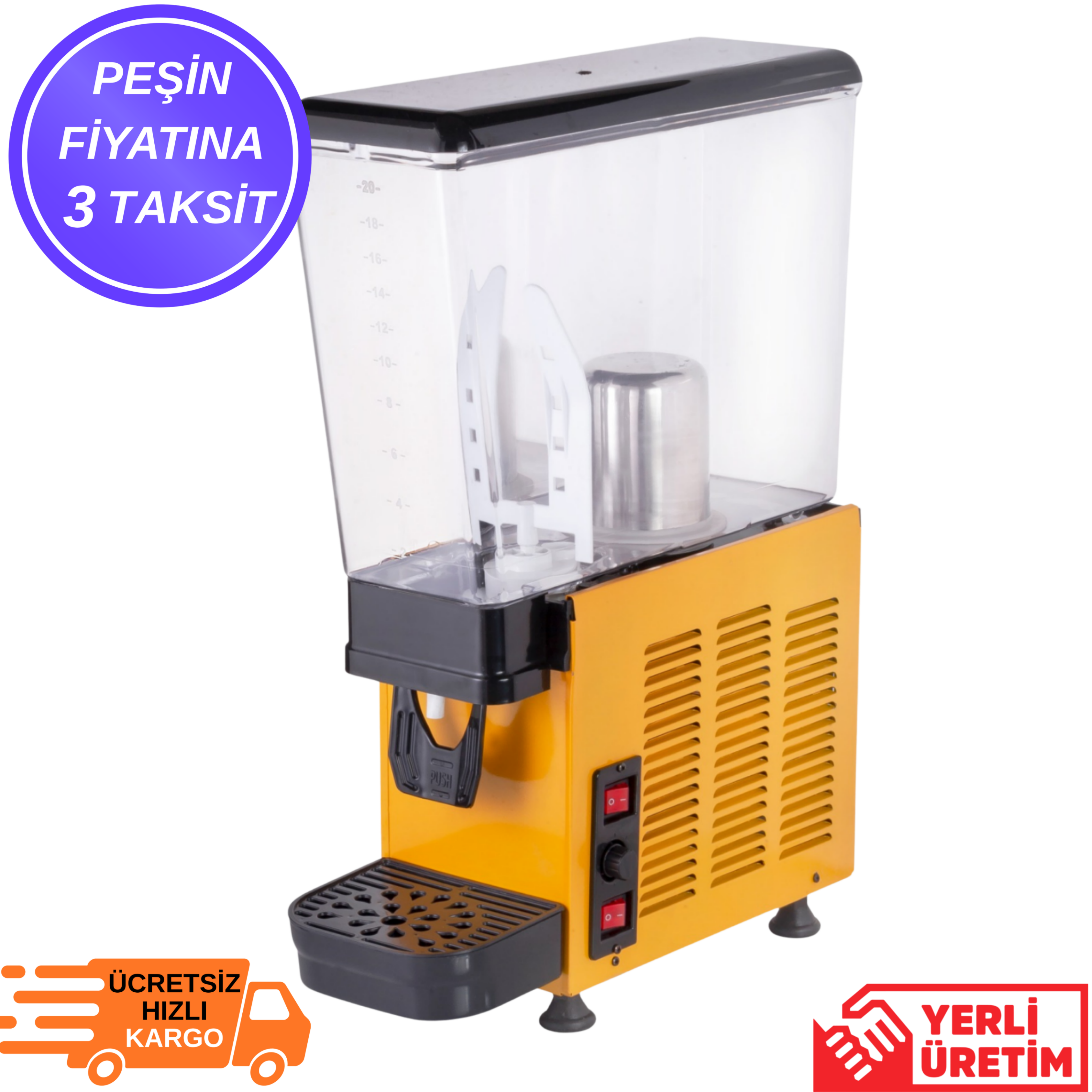Şerbetmatik Tekli Ayran Makinesi – 20 Litre Karıştırıcılı