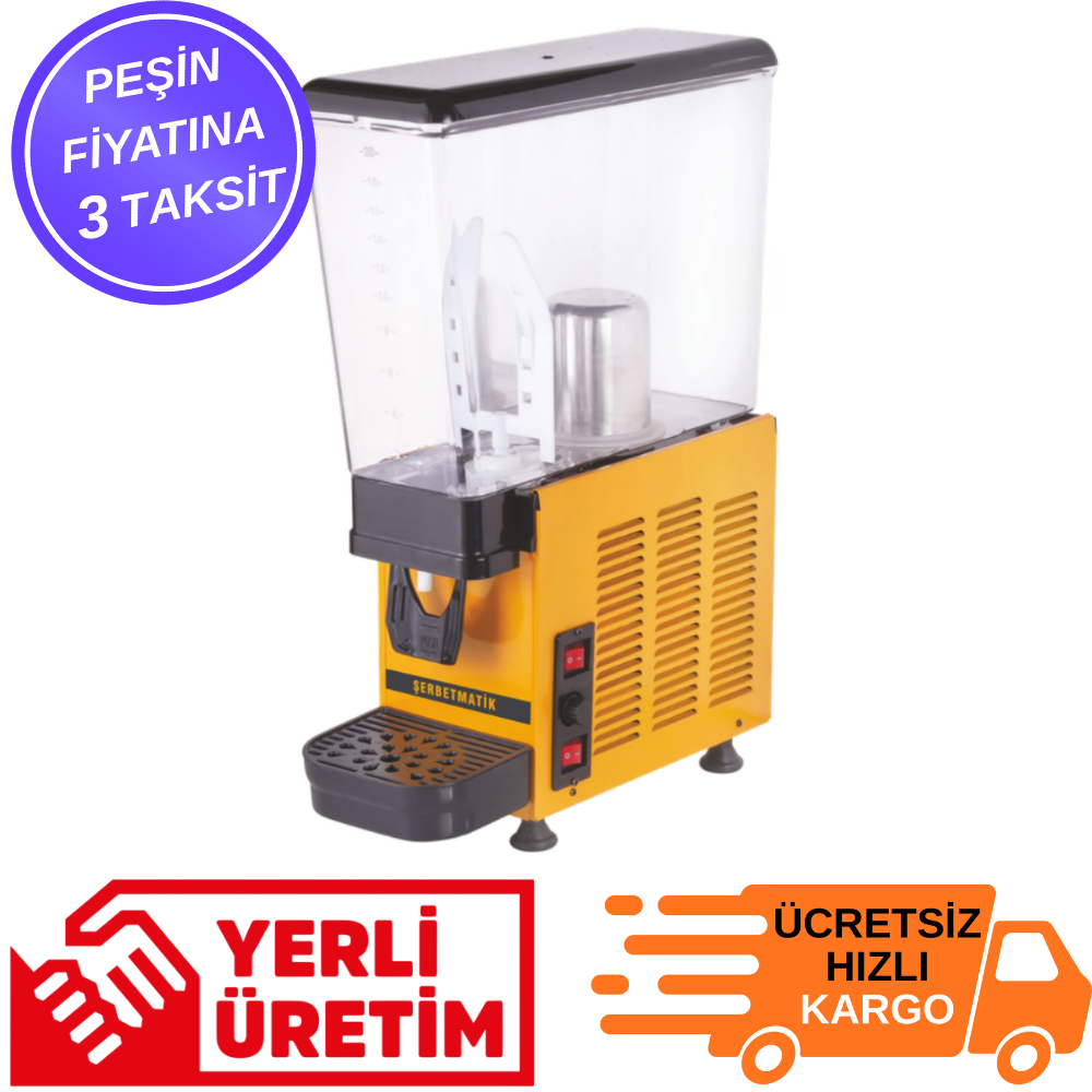 Şerbetmatik Tekli Ayran Makinesi – 20 Litre Karıştırıcılı