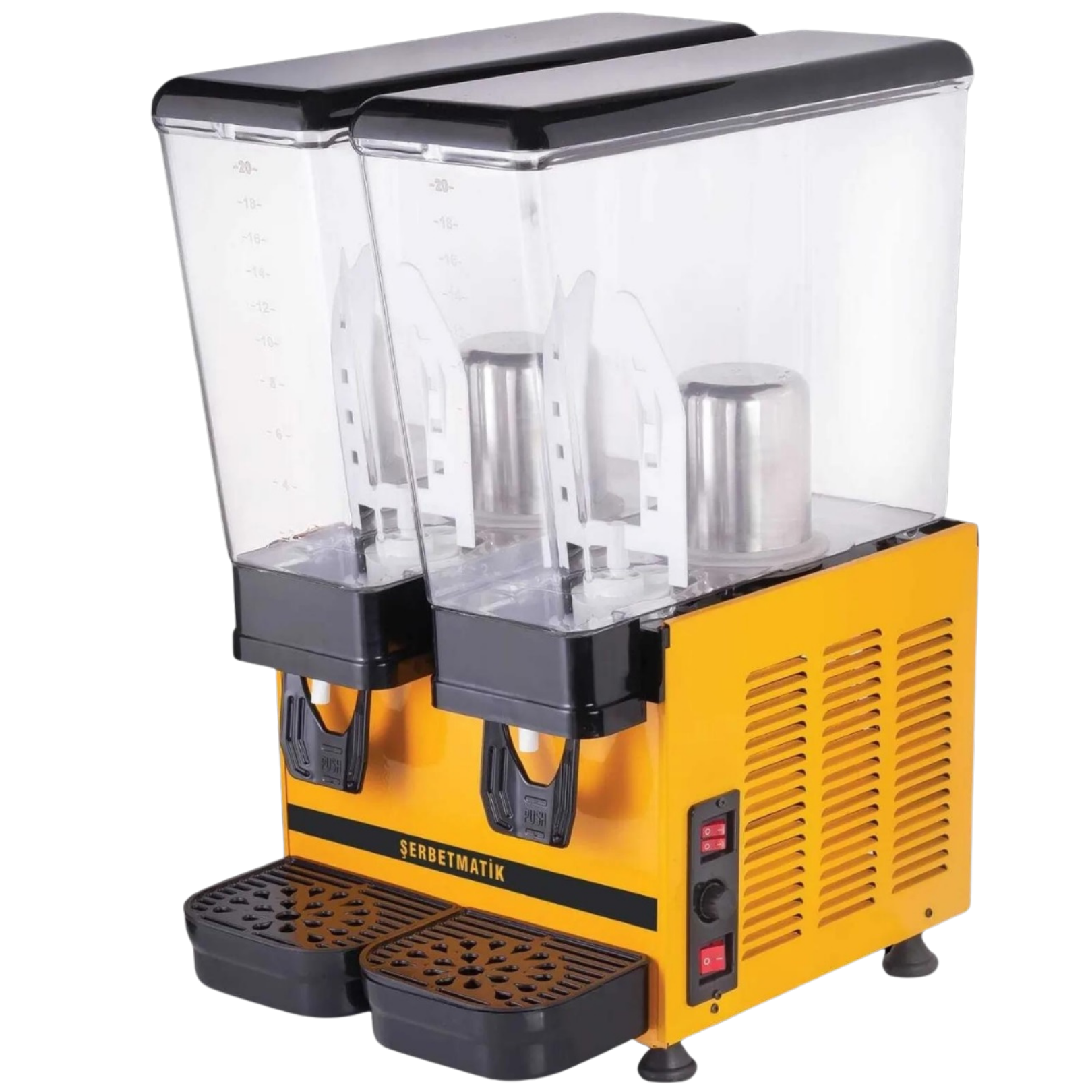 Şerbetmatik İkili Ayran Makinesi – 2x20 Litre Karıştırıcılı